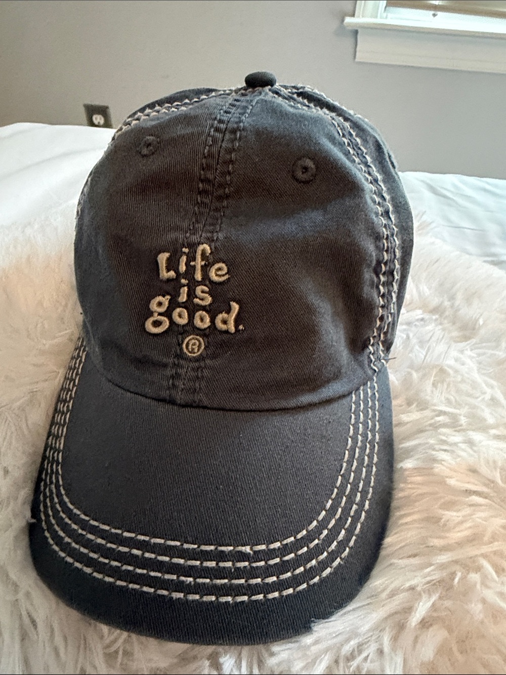 Life Is Good Baseball Cap with Contrast Stitching